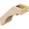 Ekena Millwork 5-inch W x 14-inch D x 14-inch H Aspen Rough Cedar Woodgrain TimberThane Knee Brace, Primed BRCUR05X14X14ASPRCPR - alternate 2